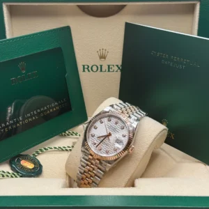 RLX Datejust 36mm 126231 Silver Fluted Motif Dial Oystersteel and Everose gold Bracelet