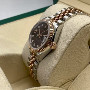 RLX Lady-Datejust 31mm 279171 Chocolate Diamond Set Oyster Stainless Steel and Rose Gold