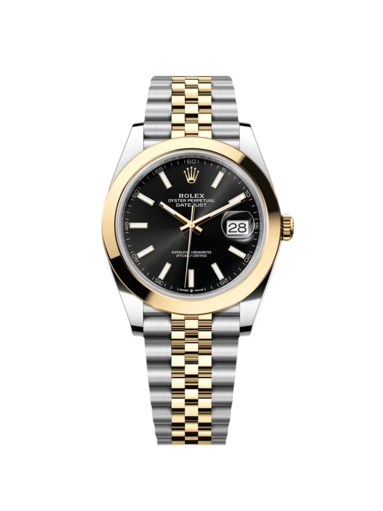 RLX Datejust 41mm 126303 Black Index Jubilee 41mm Steel and Yellow Gold Mens Watch