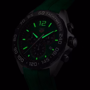 TAG Heuer Formula 1 Quartz Chronograph 200M 43mm Mens Watch Green Rubber CAZ101AP.FT8056