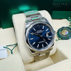 RLX Datejust 36mm 126200 Oyster Perpetual Blue Fluted Motif Dial Jubilee Stainless Steel