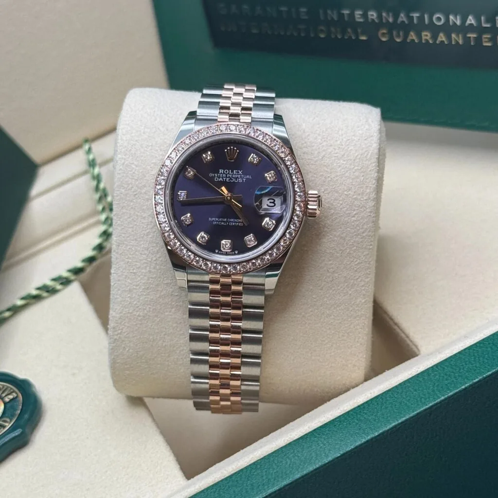 RLX Lady-Datejust 31mm 279381RBR Aubergine Diamond Dial Oyster Bracelet