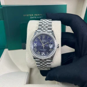 RLX Datejust 36mm 126284 Aubergine Dial Jubilee Bracelet