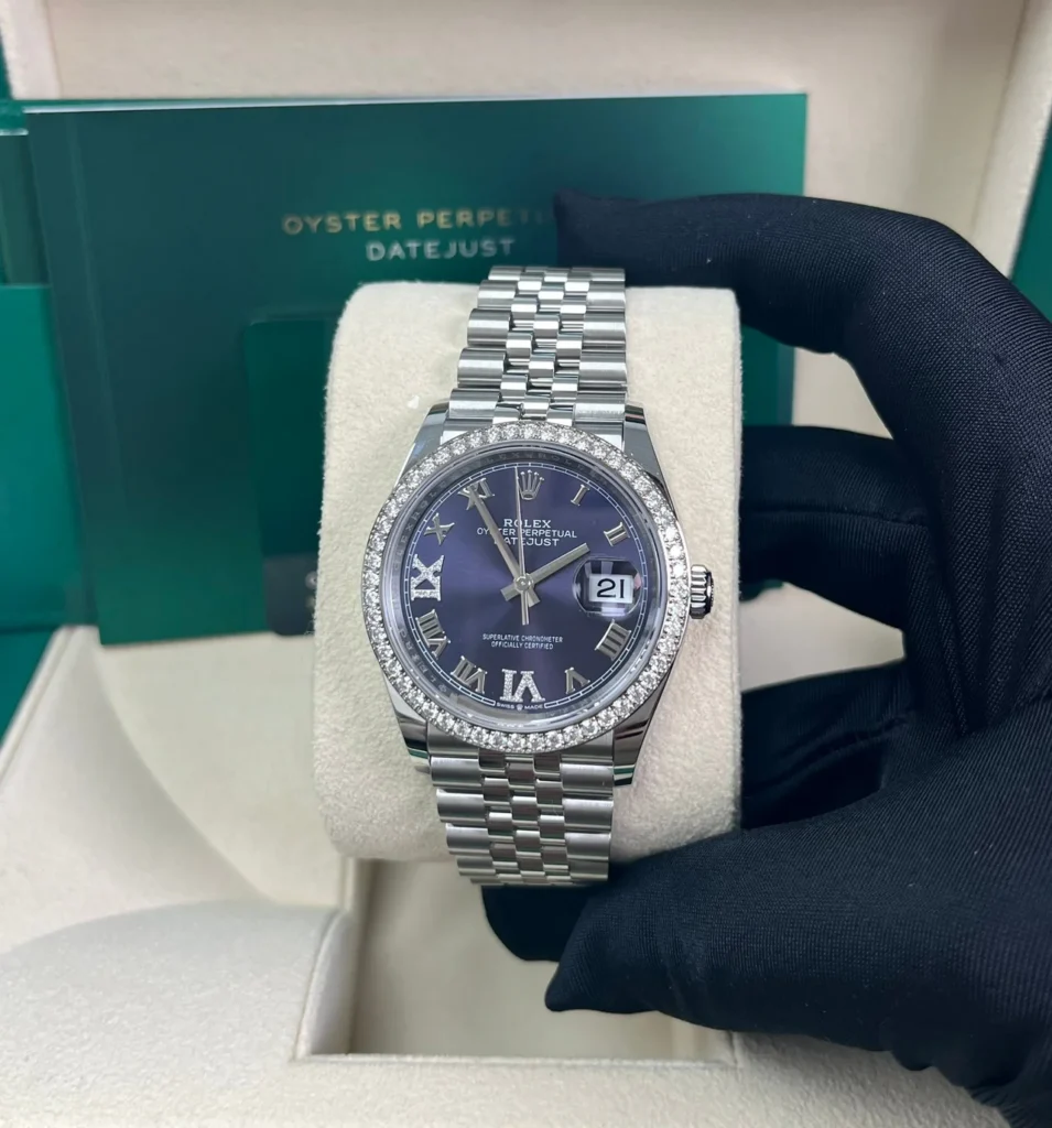RLX Datejust 36mm 126284 Aubergine Dial Jubilee Bracelet