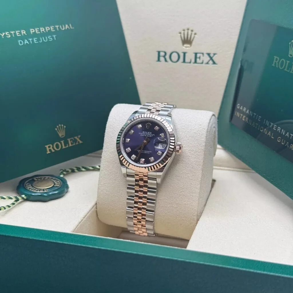 RLX Lady-Datejust 31mm 279171 Aubergine Diamond Oyster Stainless Steel and Rose Gold