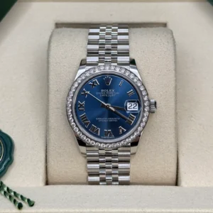 RLX Datejust m278384RBR-0037/0038 Bright Blue 31mm Dial Oyster Watch