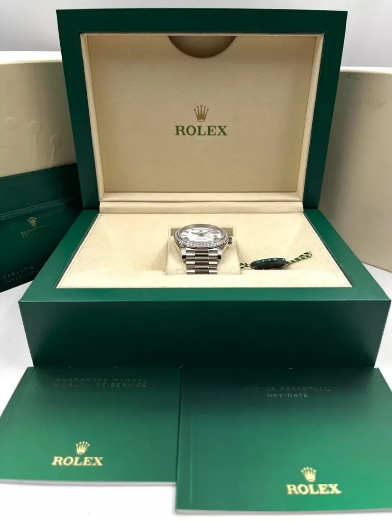 RLX Day-Date 40mm 228349RBR-0039 White Dial President Bracelet
