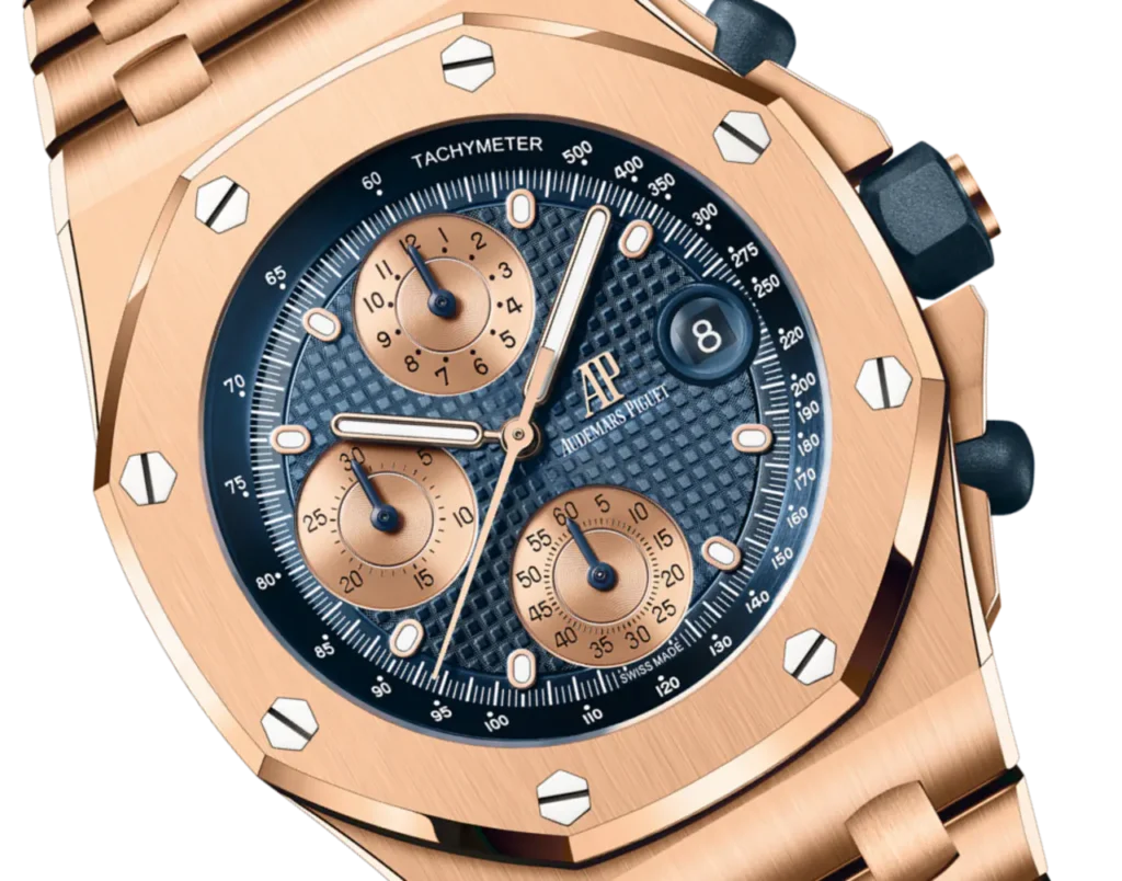 A&P OFFSHORE Pink Gold Blue Dial CHRONOGRAPH 42mm