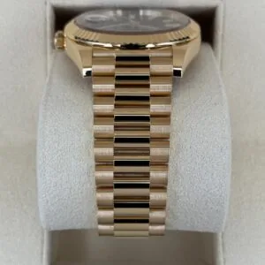 RLX Yellow Gold President Day Date 40mm Black Diamond Baguette Dial - 228238