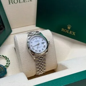 RLX Lady-Datejust 31mm 279174 White Roman Dial Oyster Bracelet