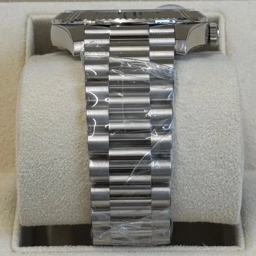 RLX Day-Date "President" 40mm Platinum Meteorite Diamond Baguette Dial - 228236