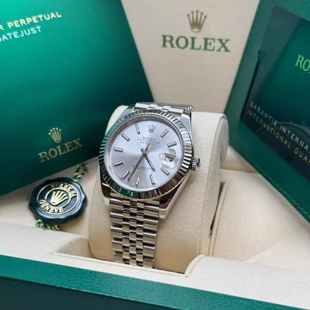 RLX Datejust 41mm 126334 Silver Index Jubilee Stainless Steel Mens Watch