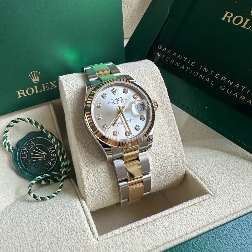 RLX Datejust m278273-0019/0020 31mm Silver Dial Stainless Steel and Yellow Gold Oyster Watch