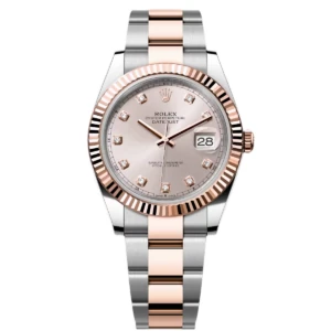 RLX Datejust 41mm 126331 Sundust Diamond Jubilee Steel and Everose Gold Watch