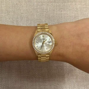 RLX Lady-Datejust 31mm 279138RBR Silver Dial President Bracelet Watch