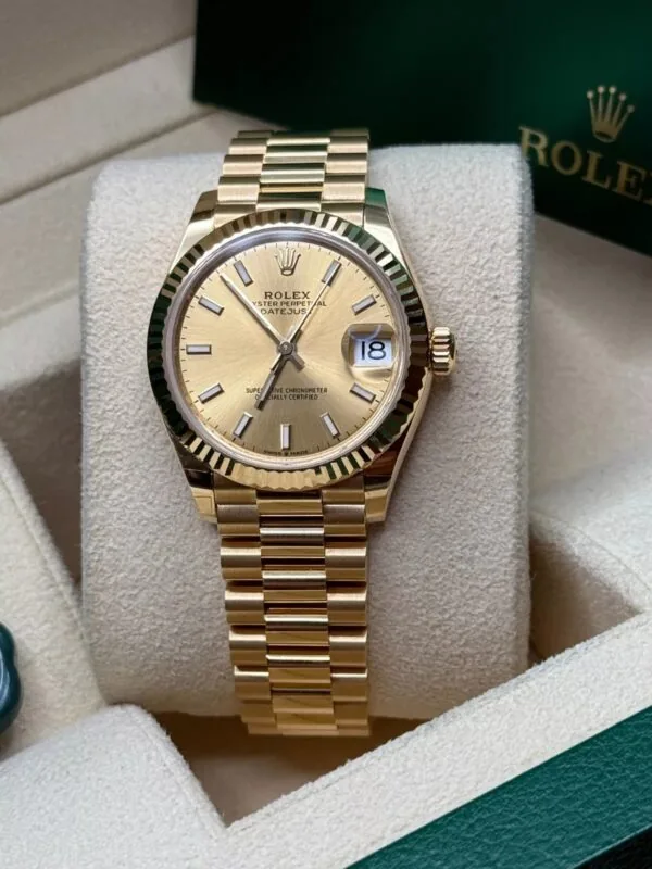 RLX Datejust m278278-0040 Champagne 31mm Dial President Bracelet Watch