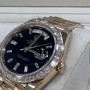 RLX Day-Date 40mm 228398TBR-0038 Onyx Dial President Watch