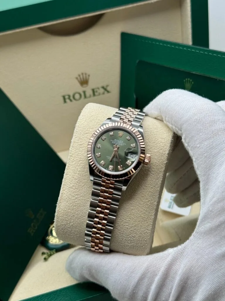 RLX Lady-Datejust 31mm 279171 Green Diamond Oyster Stainless Steel and Rose Gold