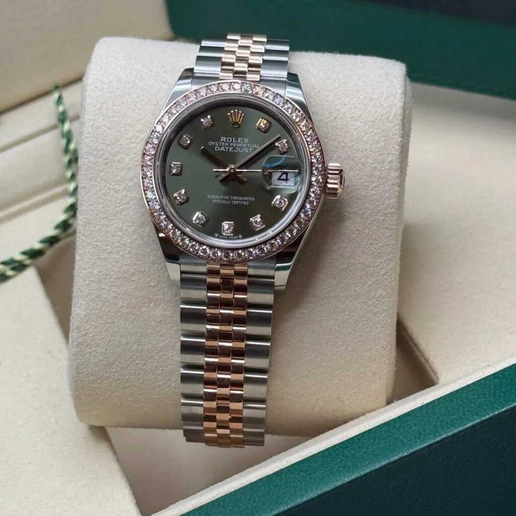 RLX Lady-Datejust 31mm 279381RBR Green Diamond Dial Oyster Bracelet