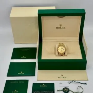 RLX Day-Date "President" 40mm Yellow Gold Champagne Index Dial - 228238