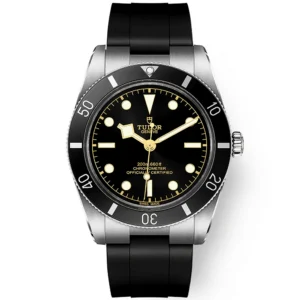 TUDOR Black Bay 54 37mm Black Dial & Bezel Automatic Rubber Strap Watch M79000N-0002
