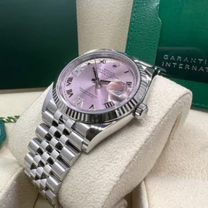 RLX Datejust 36mm 126234 Pink Roman Dial Oyster Stainless Steel