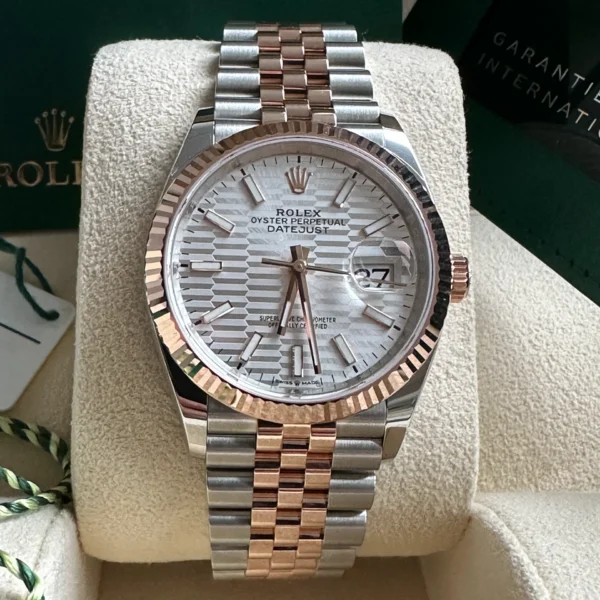 RLX Datejust 36mm 126231 Silver Fluted Motif Dial Jubilee Bracelet