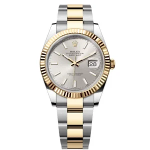 RLX Datejust 41mm 126333 Silver Index Oyster Steel and Yellow Gold Mens Watch