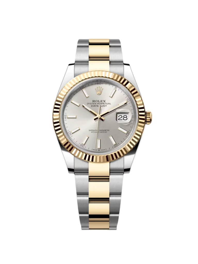 RLX Datejust 41mm 126333 Silver Index Oyster Steel and Yellow Gold Mens Watch