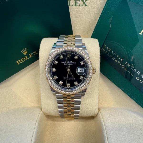 RLX Datejust 36mm 126283 Bright Black Dial Oyster Bracelet Watch