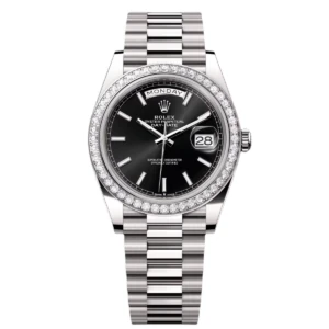 RLX Day-Date 40mm 228349RBR-0002 Bright Black Dial President Bracelet