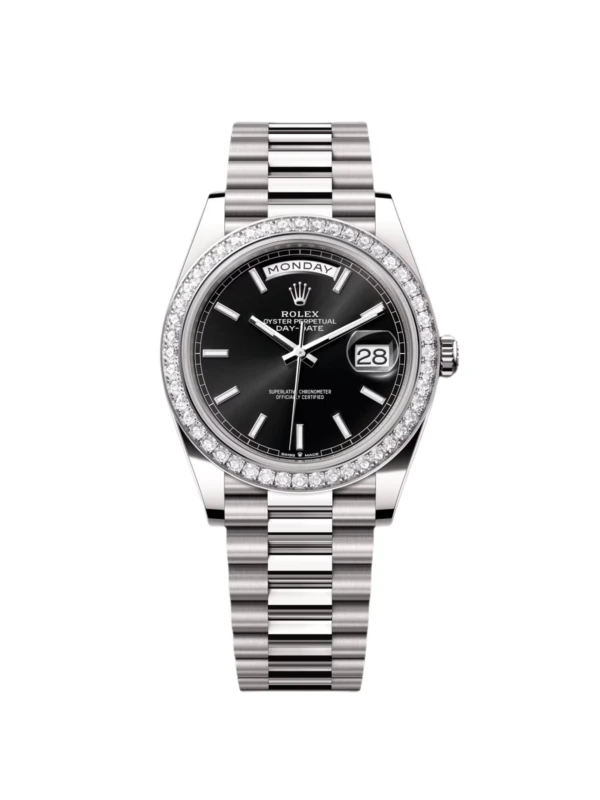 RLX Day-Date 40mm 228349RBR-0002 Bright Black Dial President Bracelet