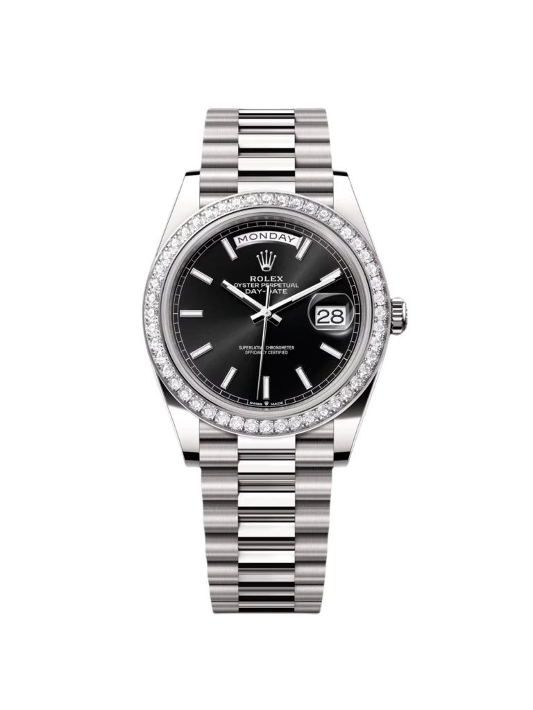 RLX Day-Date 40mm 228349RBR-0002 Bright Black Dial President Bracelet