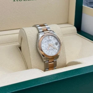 RLX Datejust m278241-0031/0032 31mm Silver Floral Motif Dial Oyster Bracelet Watch