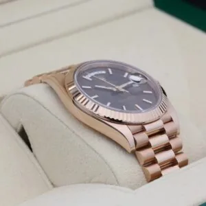 RLX Day-Date "President" 40mm Everose Gold Chocolate Index Dial - 228235