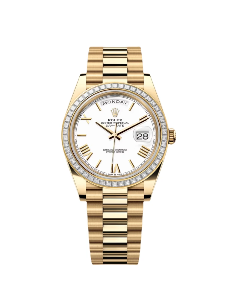 RLX Day-Date 40mm 228398TBR-0033 White Dial President Watch