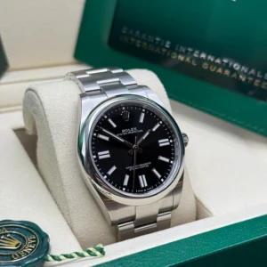 RLX Oyster-Perpetual 41mm 124300-0002 Stainless Steel Black Index Dial Watch
