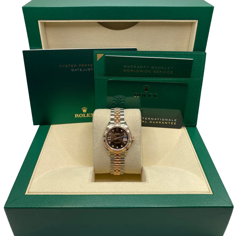 RLX Lady-Datejust 31mm 279171 Chocolate Diamond Set Oyster Stainless Steel and Rose Gold
