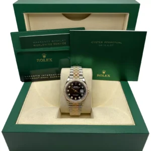 RLX Datejust 36mm 126283 Bright Black Dial Oyster Bracelet Watch