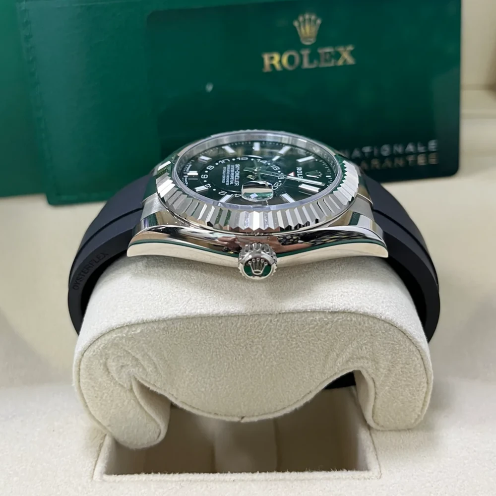 RLX Sky-Dweller 42mm White Gold Black Dial Oysterflex - 336239