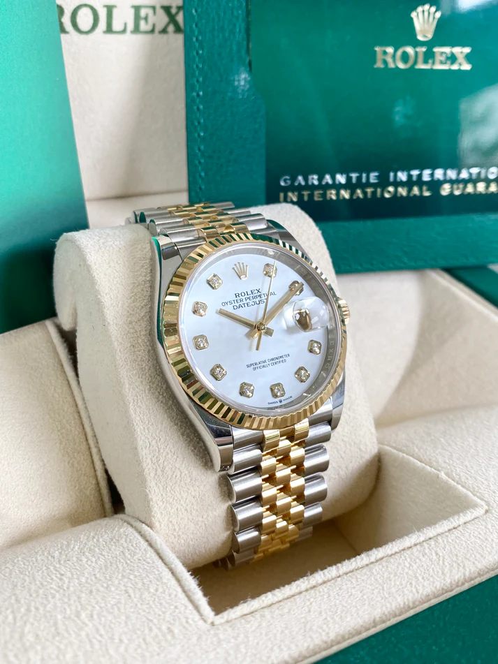 RLX Datejust 36mm 126233 MOP Diamond Dial Jubilee Two-Tone Bracelet Watch