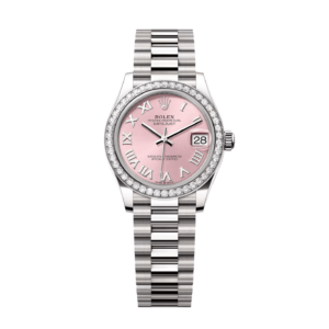 RLX Datejust m278289RBR-0016 Pink Dial White Gold President Watch