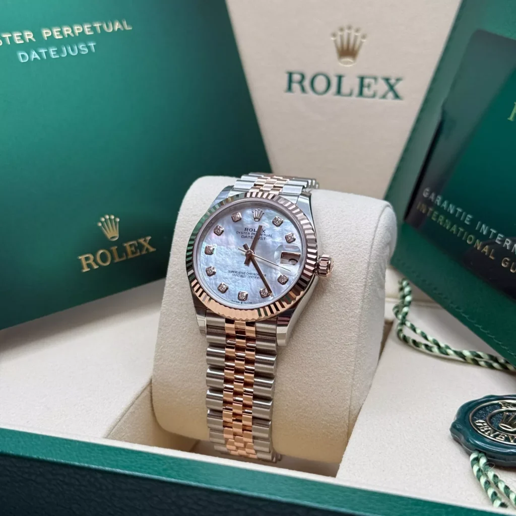 RLX Datejust m278271-0025/0026 White Mother-of-Pearl 31mm Dial Oyster Bracelet Watch