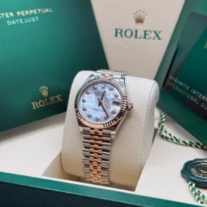 RLX Datejust m278271-0025/0026 White Mother-of-Pearl 31mm Dial Oyster Bracelet Watch