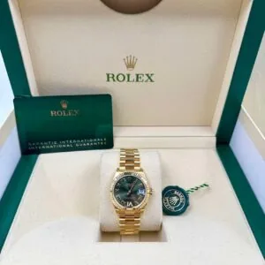 RLX Datejust m278278-0030 Olive Green 31mm Dial President Bracelet Watch
