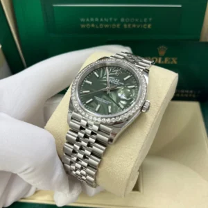 RLX Datejust 36mm 126284 Olive Green Dial Jubilee Bracelet