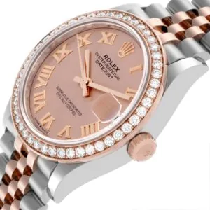RLX Datejust m278381-0001/0002 Rose Roman Dial Diamond-Set Bezel 31mm