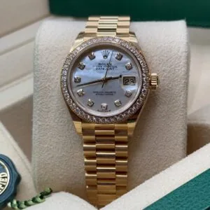 RLX Lady-Datejust 31mm 279138RBR White Mother-of-Pearl Dial President Bracelet Watch