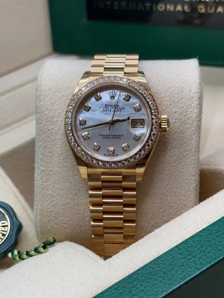 RLX Lady-Datejust 31mm 279138RBR White Mother-of-Pearl Dial President Bracelet Watch