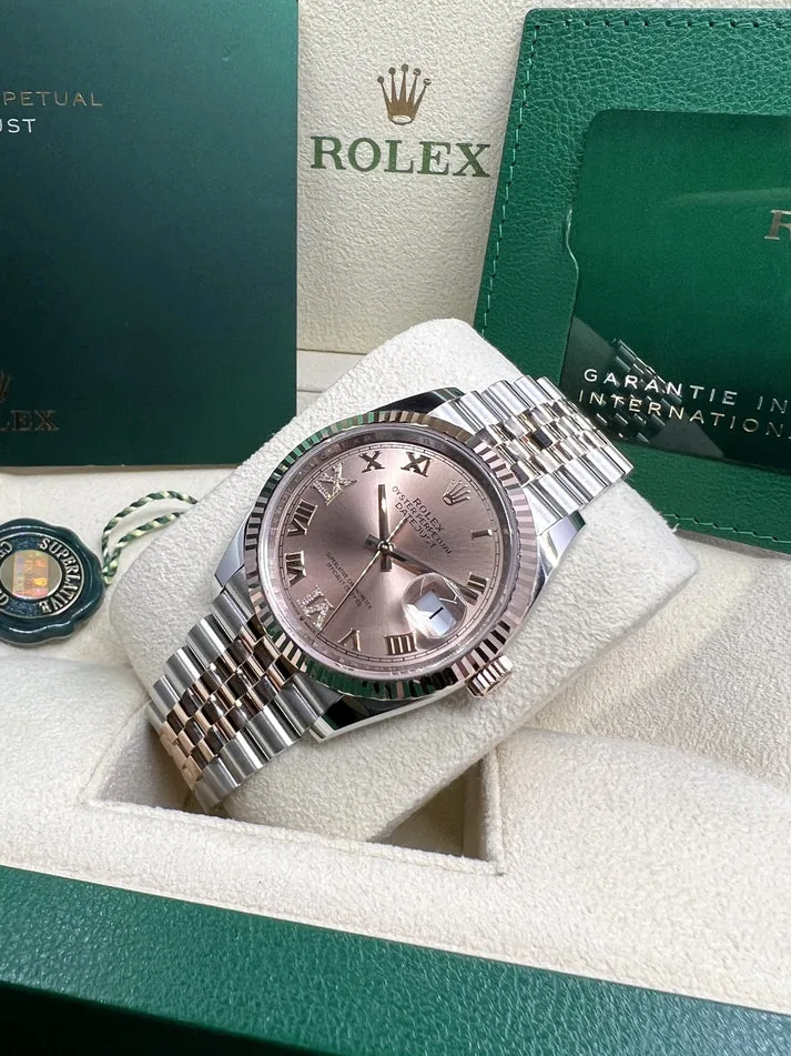 RLX Datejust 36mm 126231 Rose Dial Oyster Bracelet